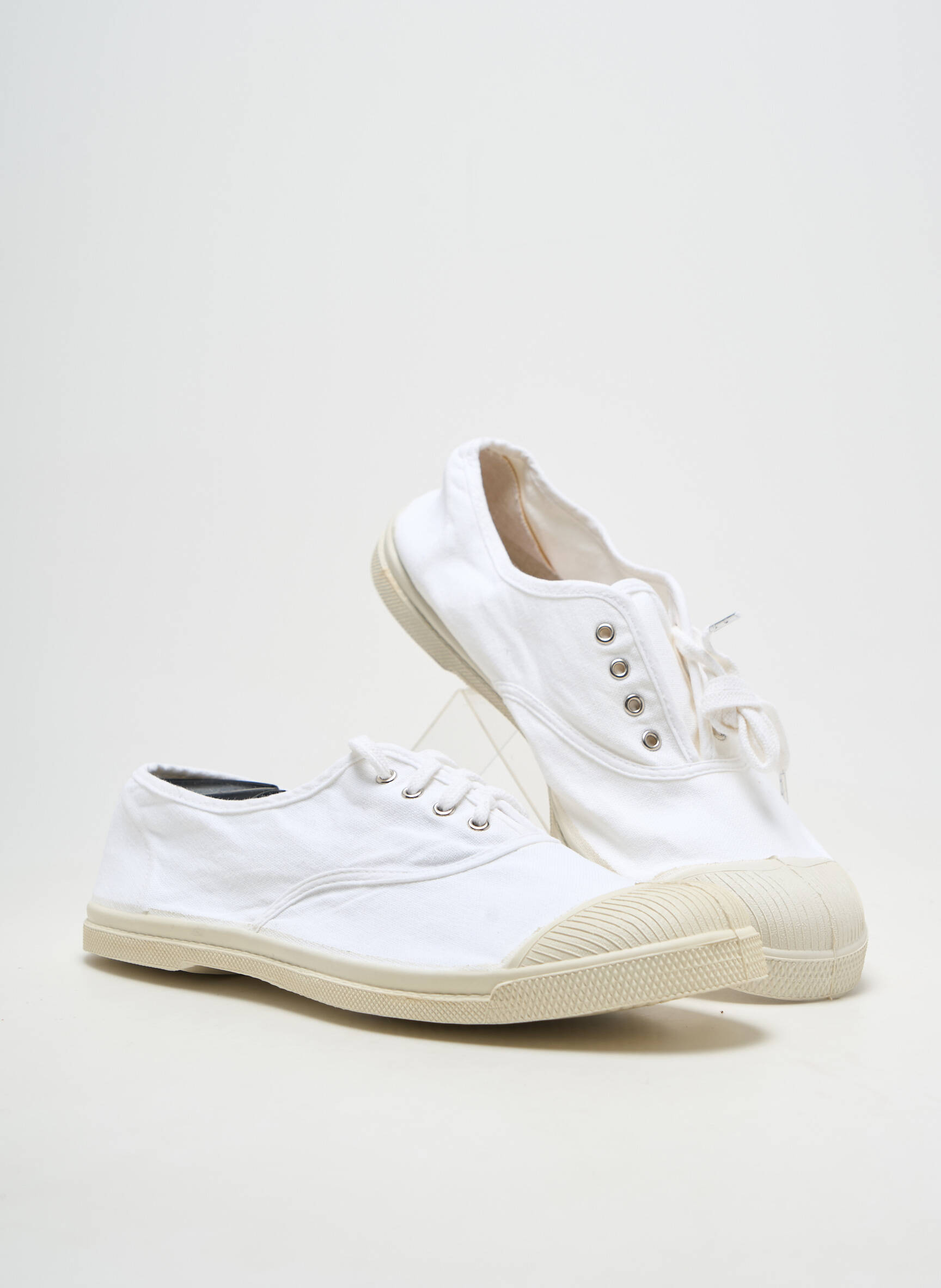 Slip-on batai šnervių uždarymas plokščias kulnas iki 3 cm baltas BENSIMON moteris