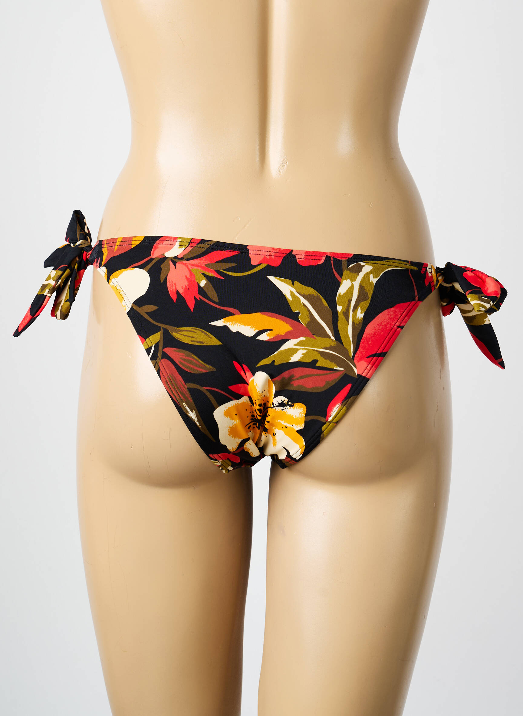 Maudymosi kelnaitės gėlių raštas bikini juodas SANS COMPLEXE moteris