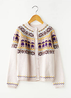 Ilgų rankovių liemenė tiesi kirpimas bežinis PETIT BATEAU mergina