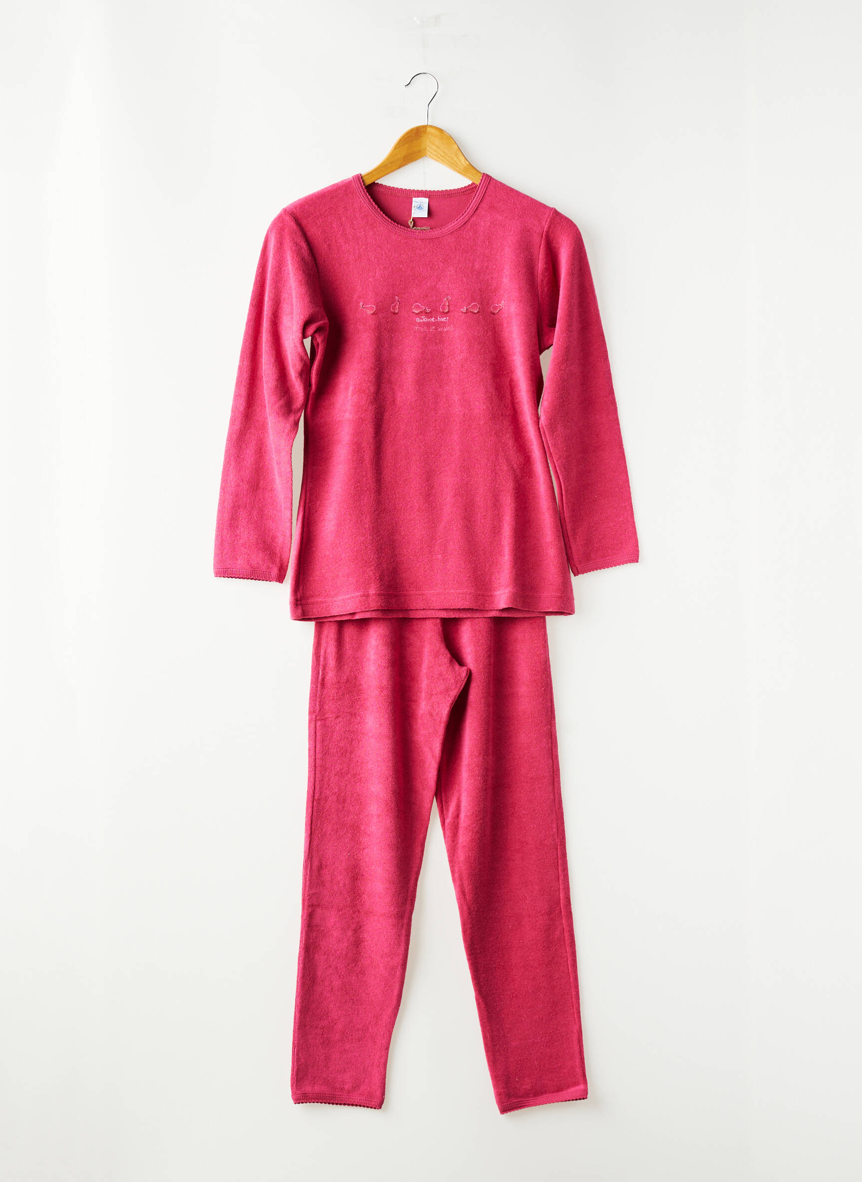 Pižama apvalus kaklas rožinė PETIT BATEAU mergina