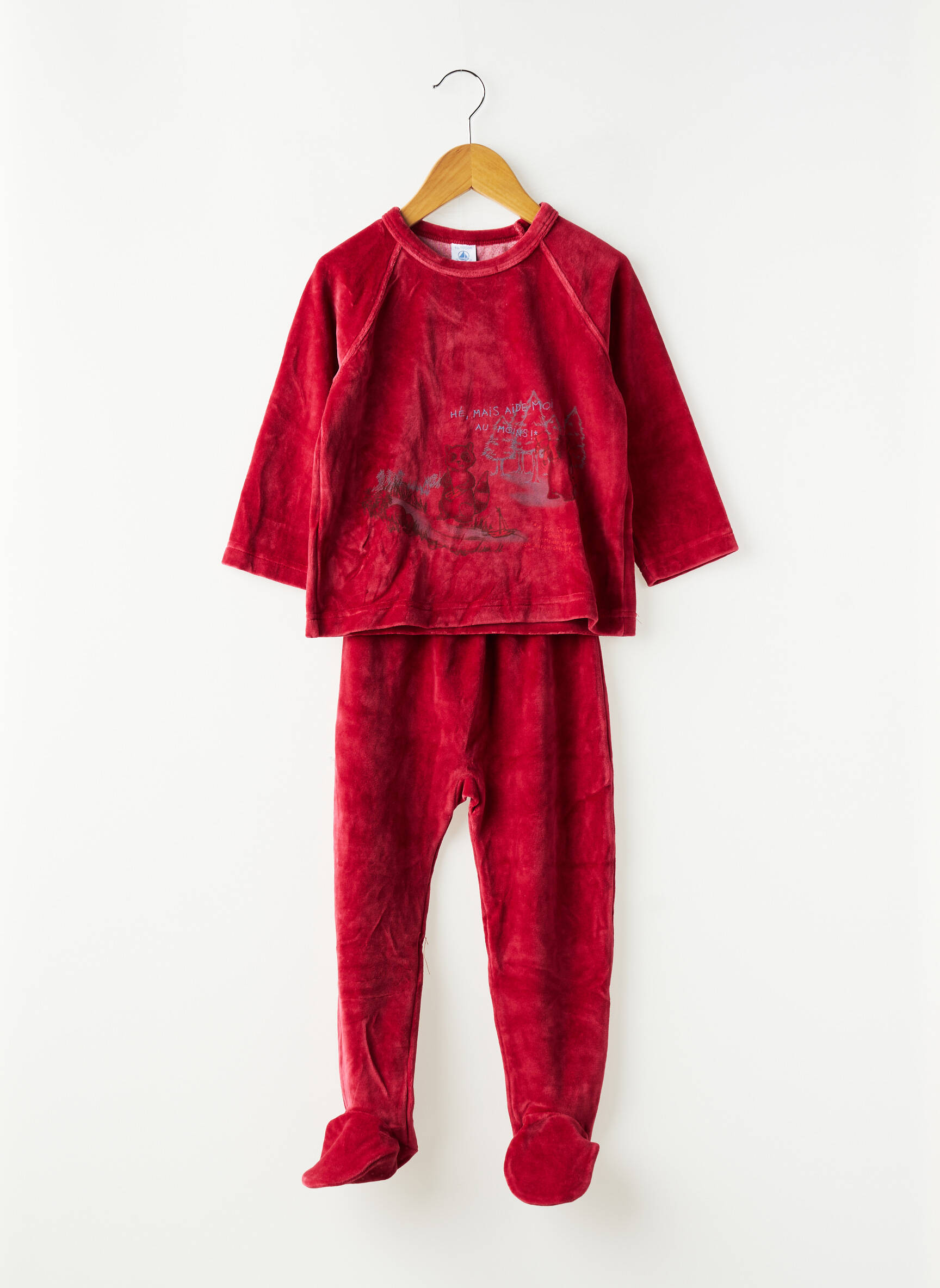 Pižama ilgos rankovės raudona PETIT BATEAU berniukas