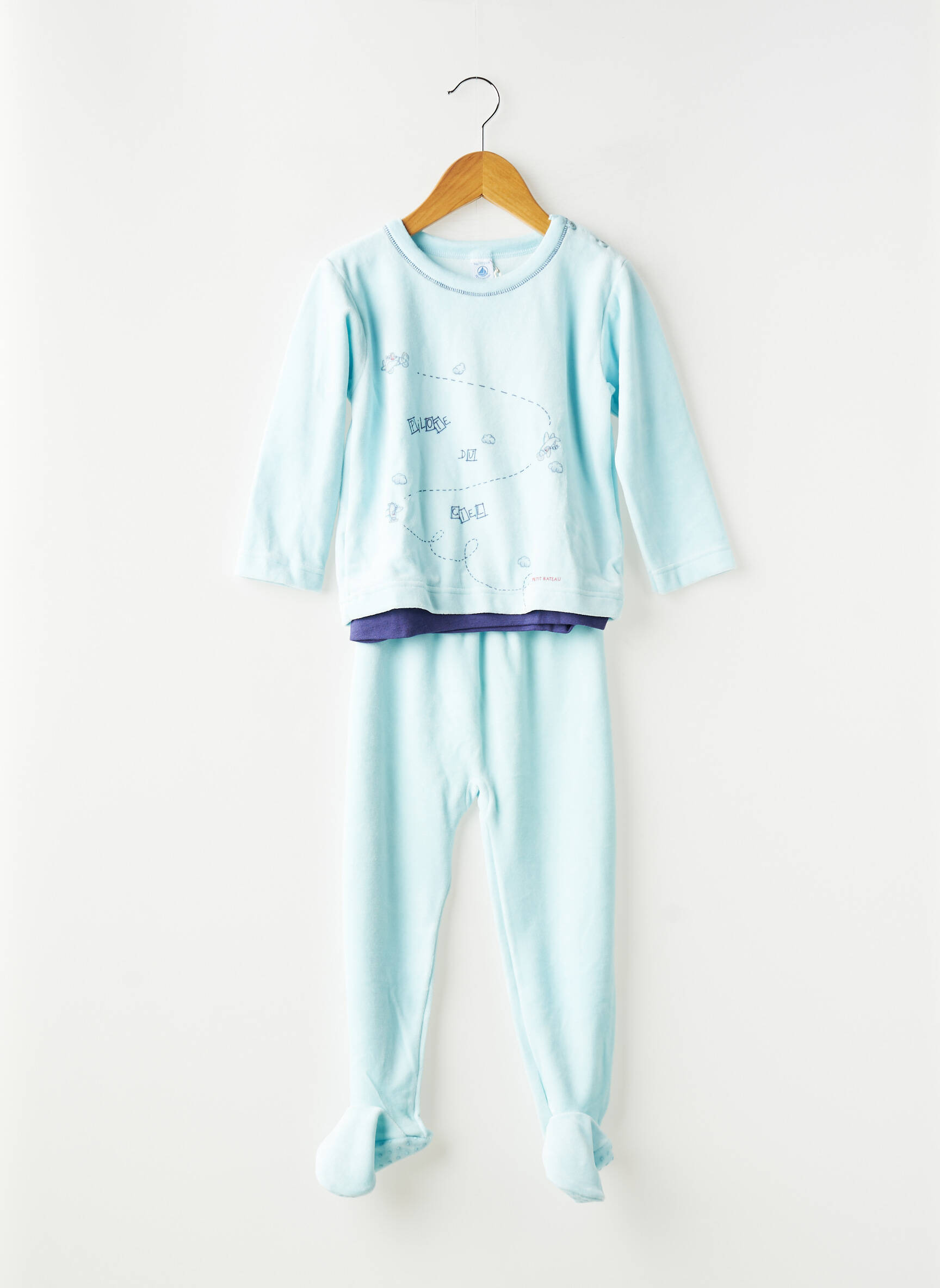 Pižama apvalus kaklas mėlyna PETIT BATEAU berniukas