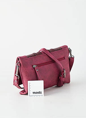 Krepšys daug kišenių stačiakampė forma raudona FUCHSIA moteris
