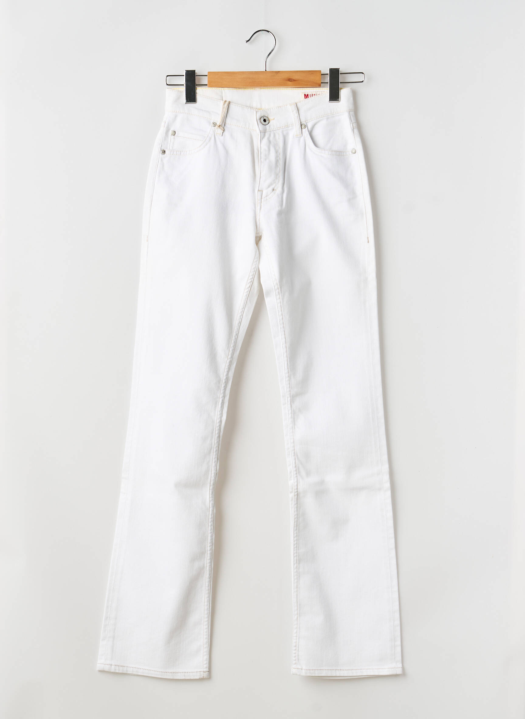 Bootcut džinsai aukšta talija aukšta talija baltas MUSTANG moteris