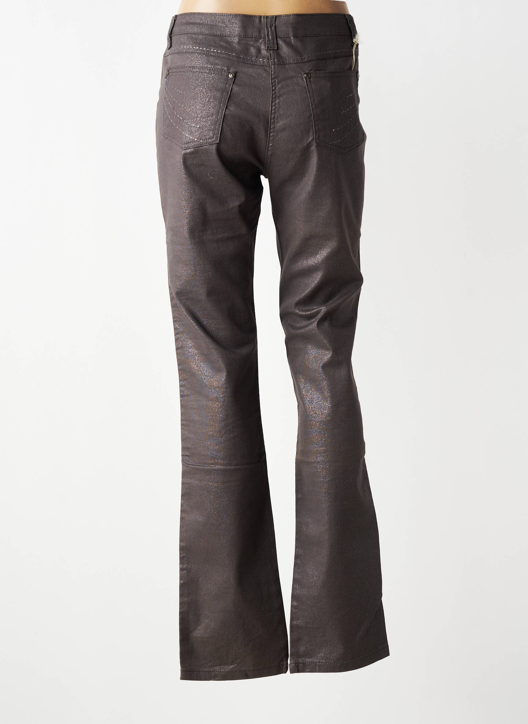 Platus džinsas tamprumas normala dydis pilka ON PARLE DE VOUS moteris