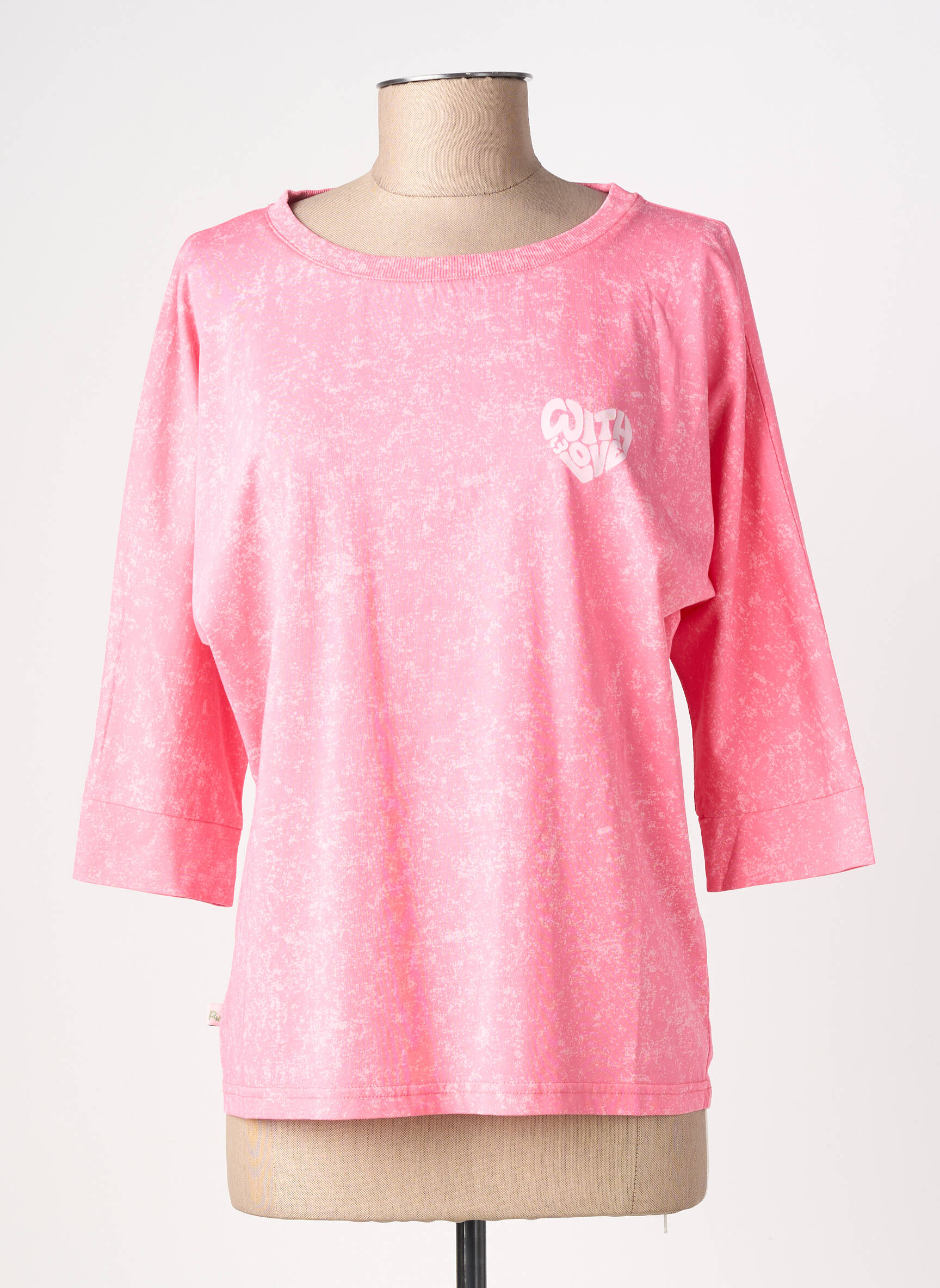 T-marškinys 3/4 rankovės 3/4 rankovės rožinė RAGWEAR moteris