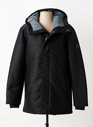 Parka bordo apdailos rankogaliai su gobtuvu juodas RAGWEAR vyras