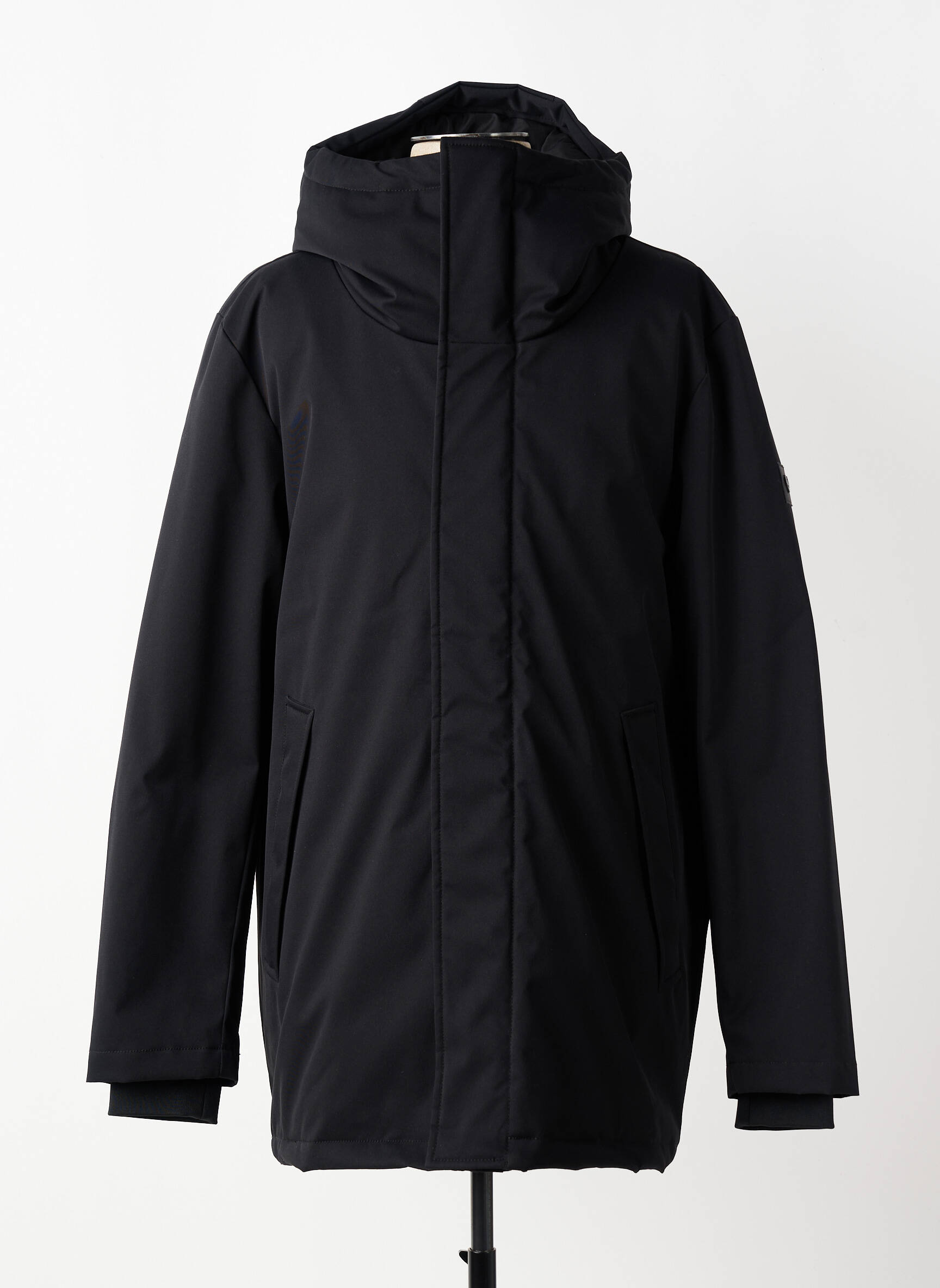 Parka bordo apdailos rankogaliai su gobtuvu juodas RAGWEAR vyras