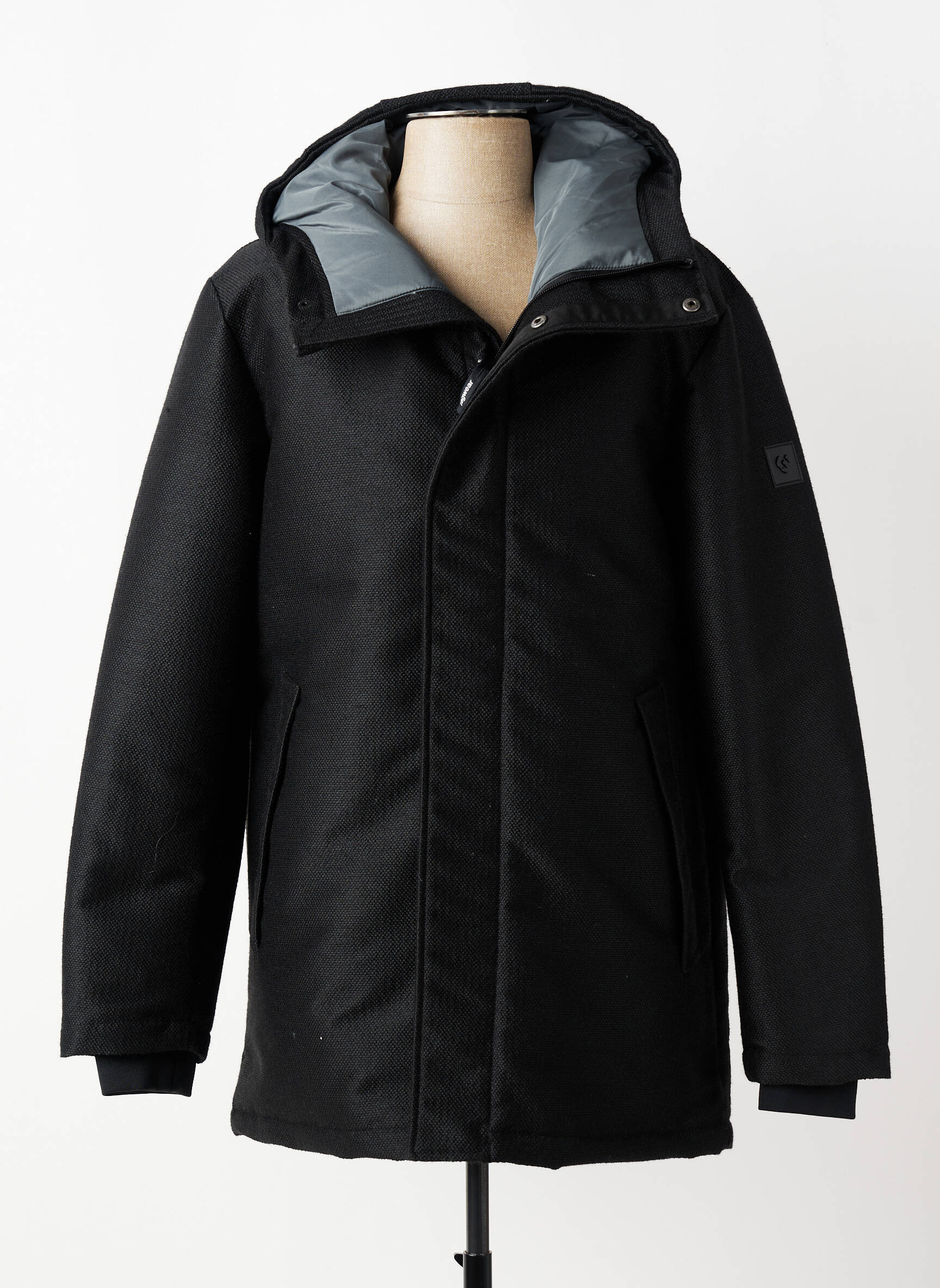 Parka bordo apdailos rankogaliai su gobtuvu juodas RAGWEAR vyras