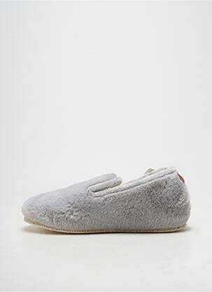 Bateliai/pantofliai apvalus mygtukas plokščias kulnas iki 3 cm pilka CHAUSSE MOUTON moteris
