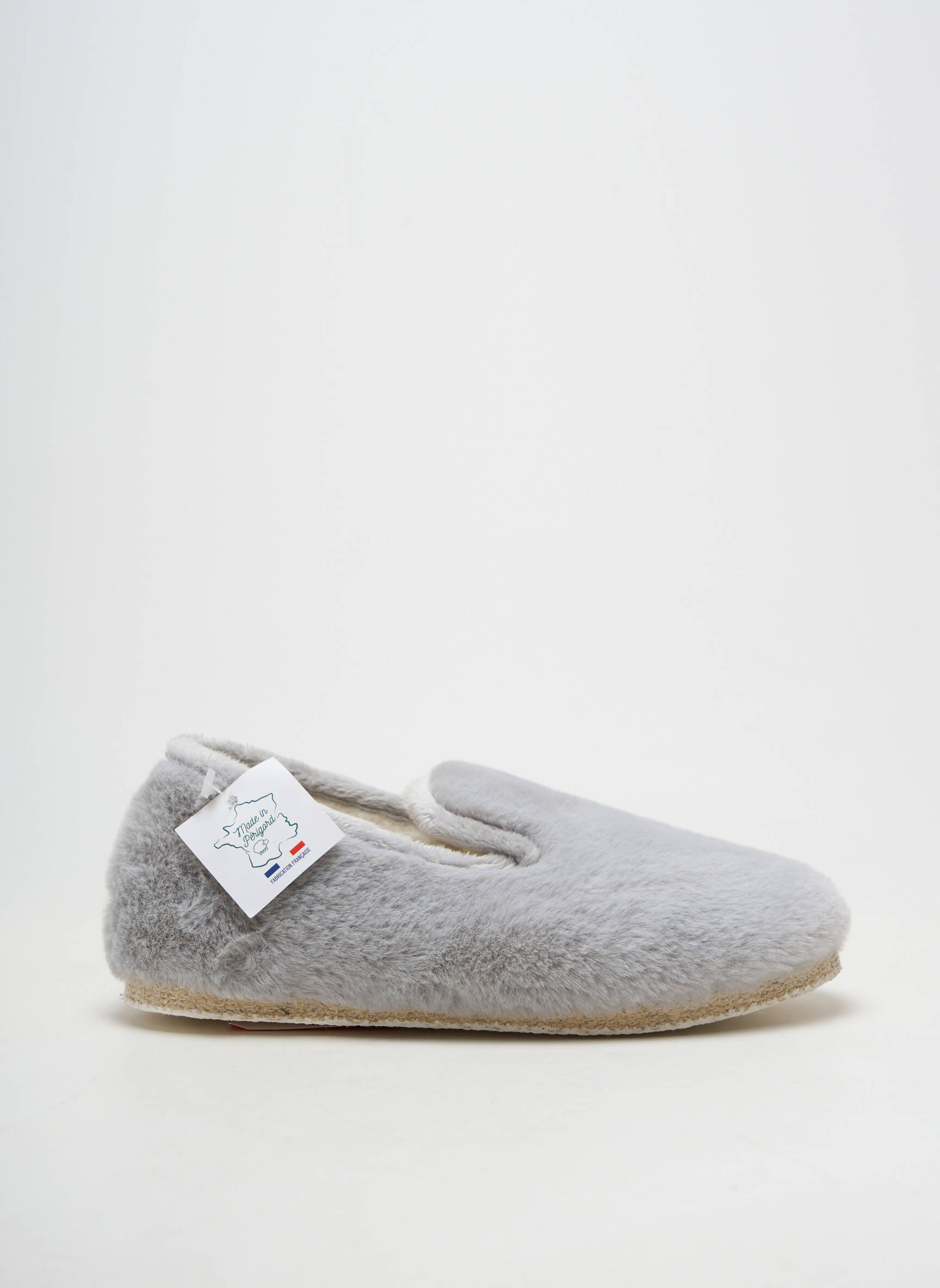 Bateliai/pantofliai apvalus mygtukas plokščias kulnas iki 3 cm pilka CHAUSSE MOUTON moteris