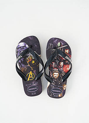 Šlepetės apvalus mygtukas juodas HAVAIANAS berniukas