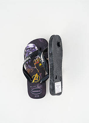 Šlepetės apvalus mygtukas juodas HAVAIANAS berniukas
