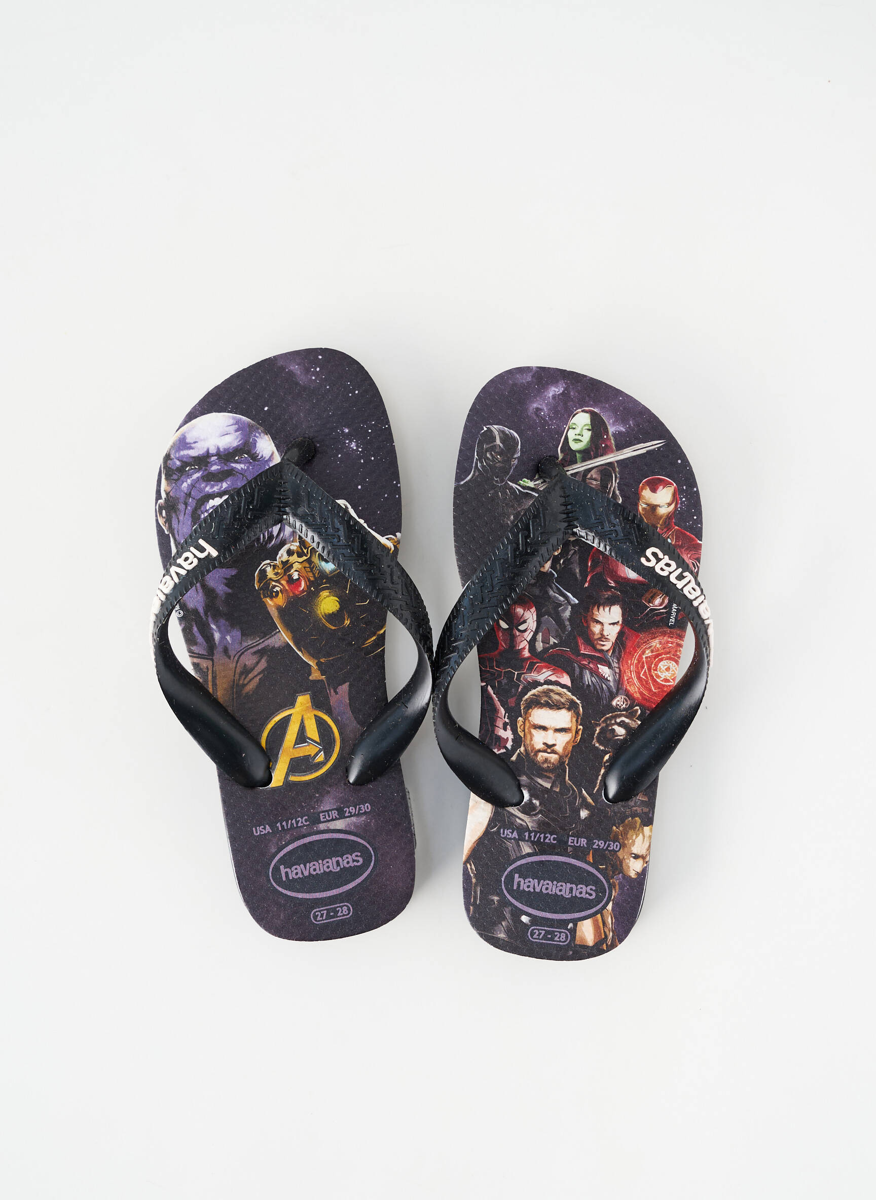 Šlepetės apvalus mygtukas juodas HAVAIANAS berniukas
