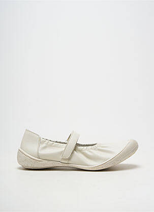 Balerinos velcro užsegimas plokščias kulnas iki 3 cm baltas BELLAMY moteris