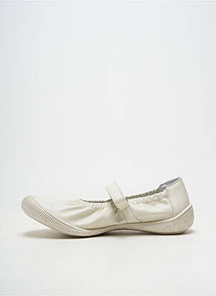 Balerinos velcro užsegimas plokščias kulnas iki 3 cm baltas BELLAMY moteris
