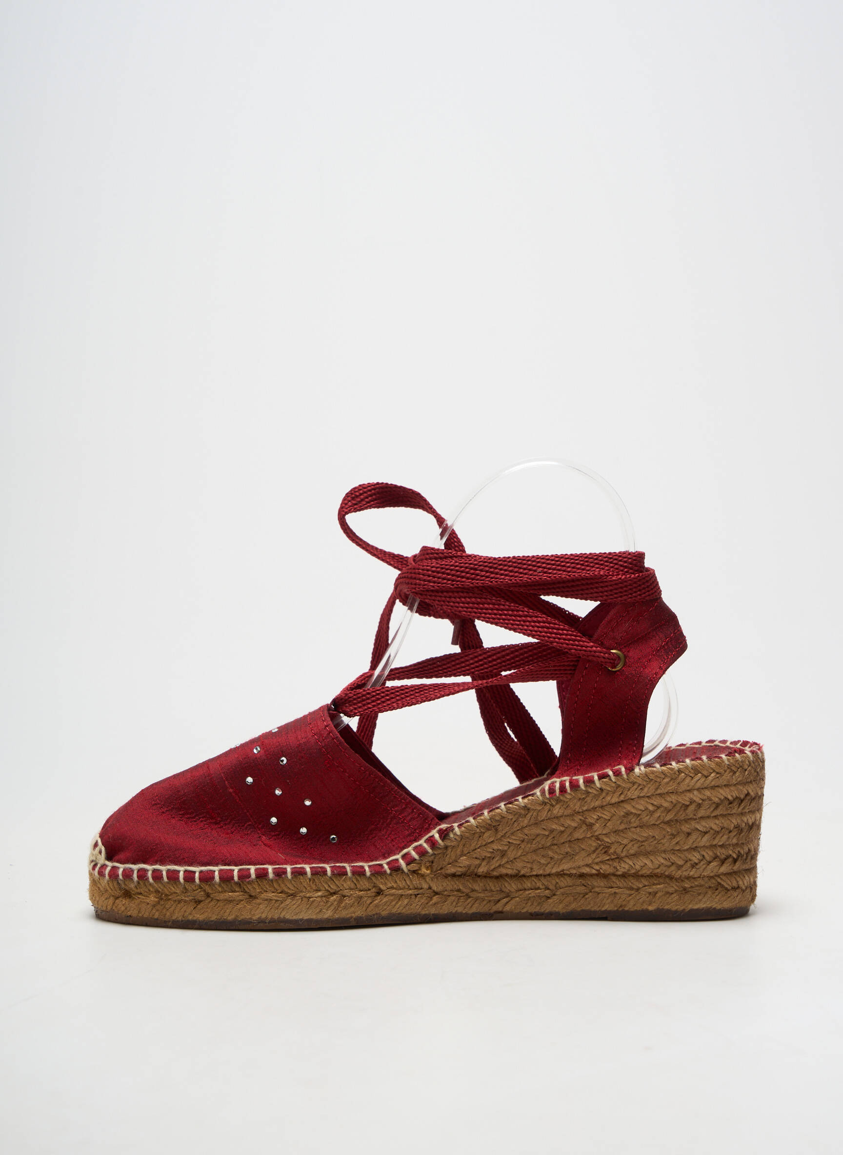 Espadrilės šnervių uždarymas kulnas nuo 4 iki 6 cm raudona TONI PONS moteris