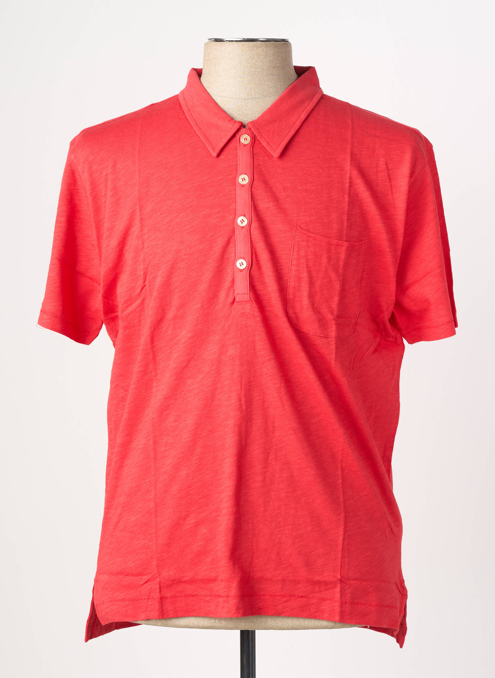 Polo jersey audinys trumpas rankovės raudona EUROPANN vyras