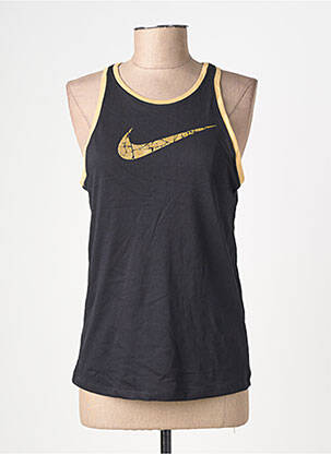 Marškiniai be rankovių sietspausdinimas be rankų juodas NIKE moteris