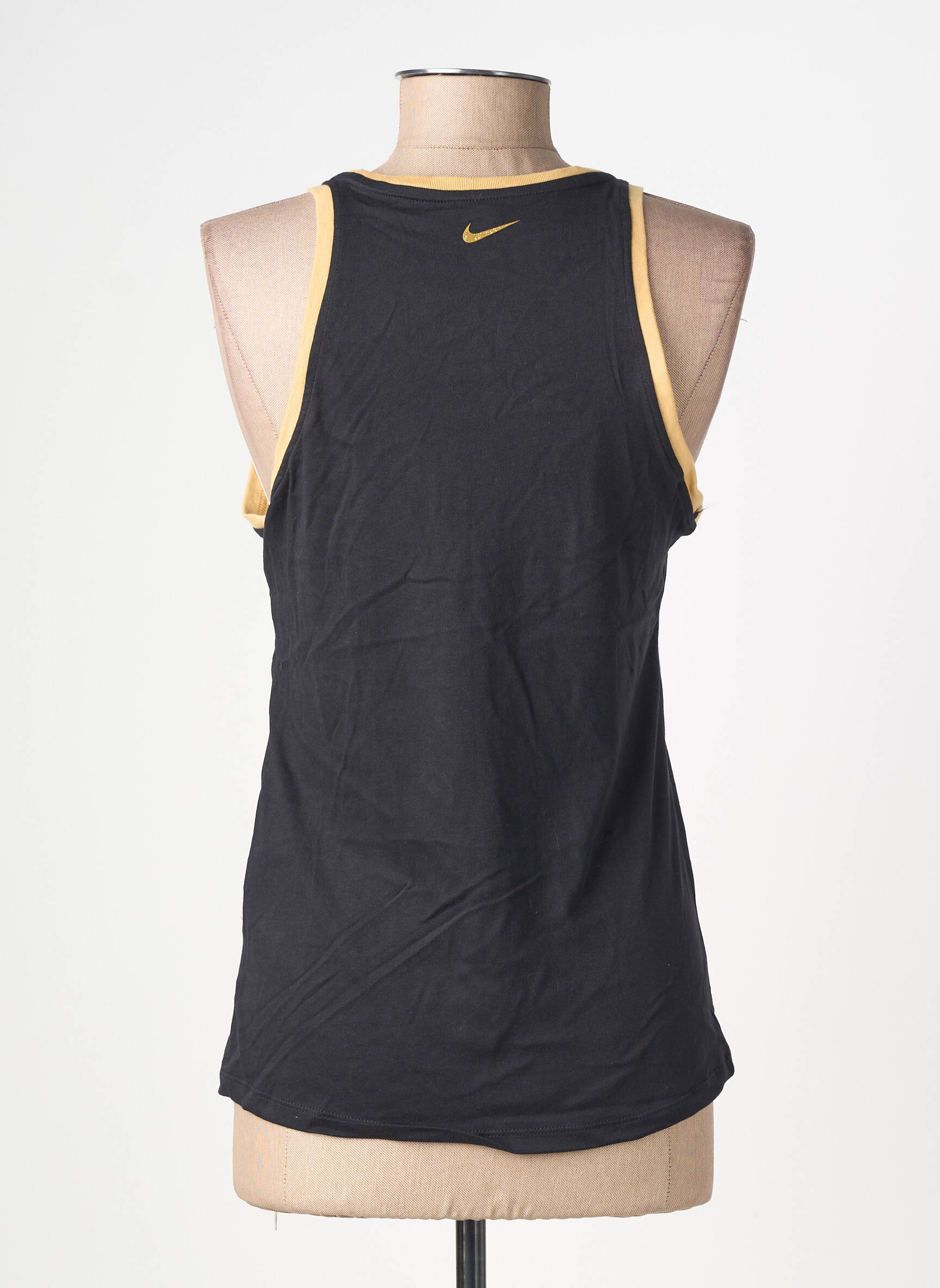 Marškiniai be rankovių sietspausdinimas be rankų juodas NIKE moteris