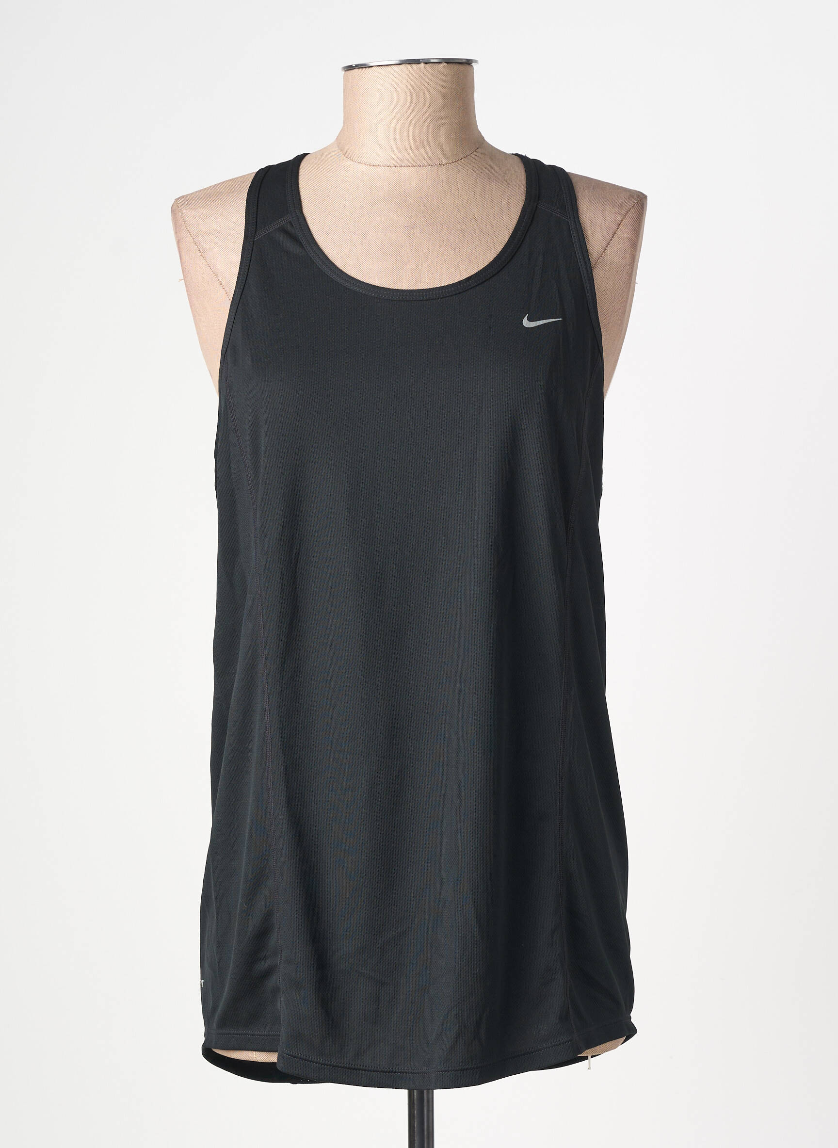Marškiniai be rankovių sietspausdinimas be rankų juodas NIKE moteris