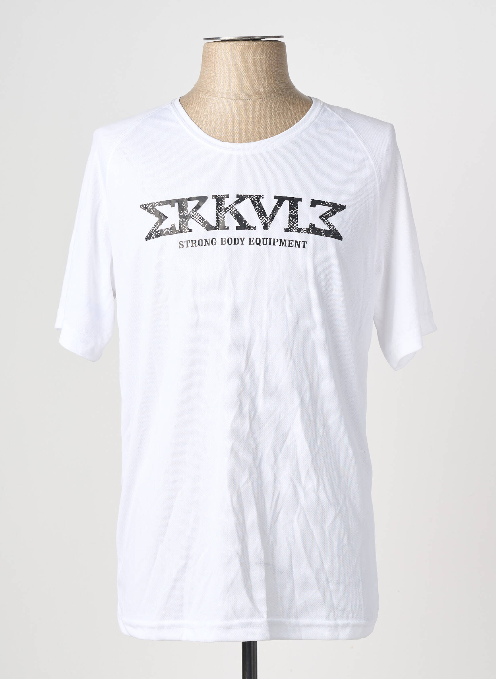 T-marškinys tamprumas trumpas rankovės baltas ERKULE vyras