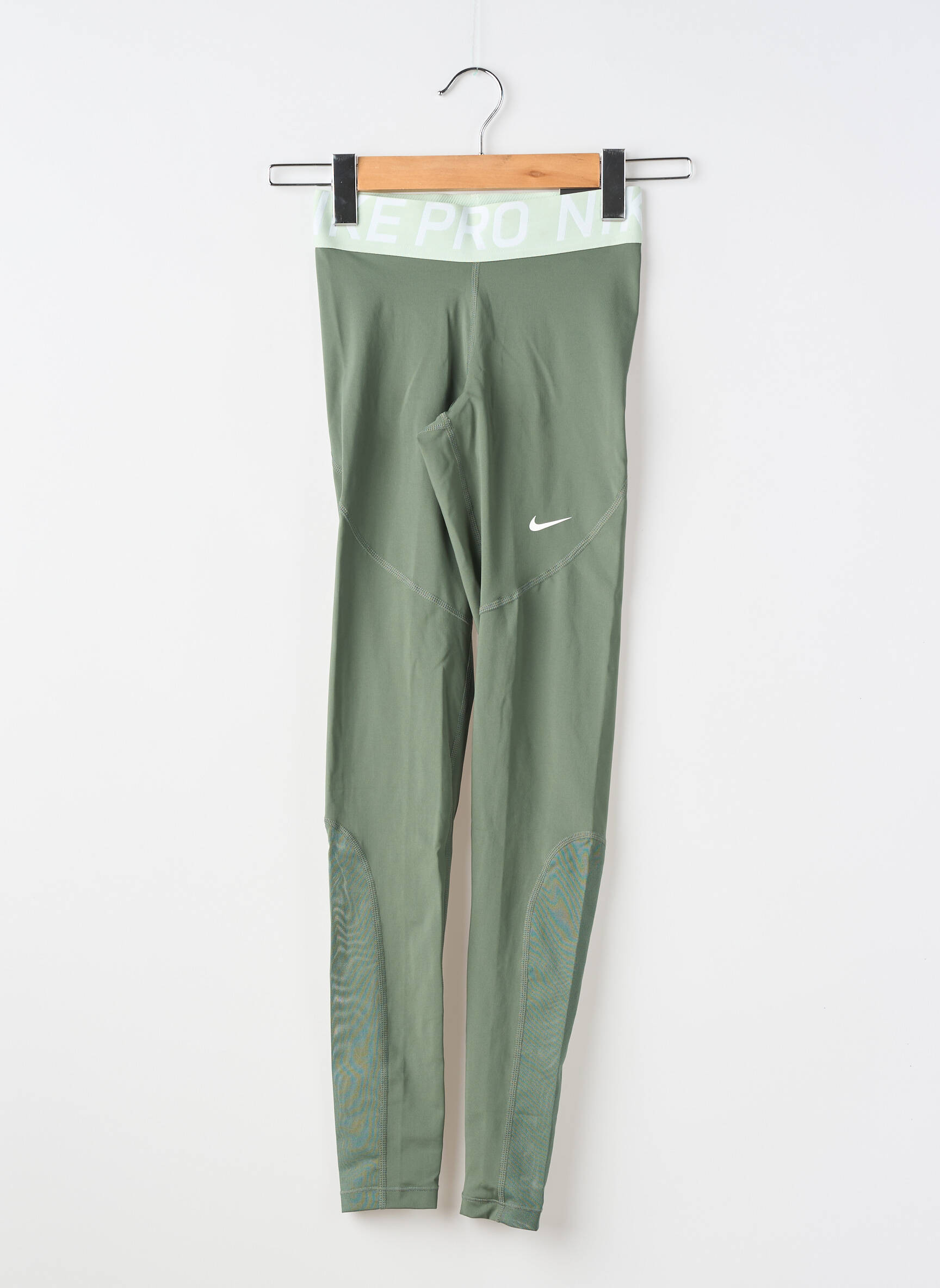 Legingas jersey audinys normala dydis žalias NIKE moteris