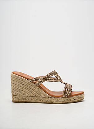 Espadrilės atvira pabaiga kulnas nuo 7 iki 9 cm rudas KANNA moteris