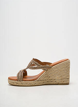 Espadrilės atvira pabaiga kulnas nuo 7 iki 9 cm rudas KANNA moteris