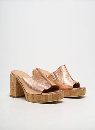 Mule/sabotai lygus medžiaga kulnas nuo 7 iki 9 cm rožinė MINKA DESIGN moteris