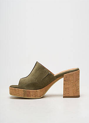 Mule/sabotai atvira pabaiga kulnas nuo 7 iki 9 cm žalias MINKA DESIGN moteris