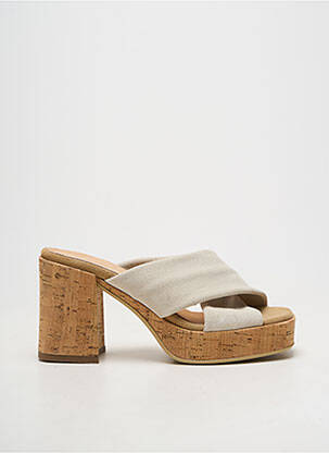 Mule/sabotai atvira pabaiga kulnas nuo 7 iki 9 cm pilka MINKA DESIGN moteris