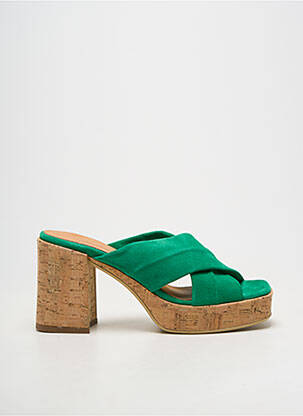 Mule/sabotai atvira pabaiga kulnas nuo 7 iki 9 cm žalias MINKA DESIGN moteris