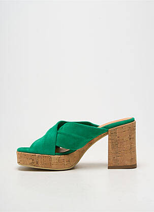 Mule/sabotai atvira pabaiga kulnas nuo 7 iki 9 cm žalias MINKA DESIGN moteris