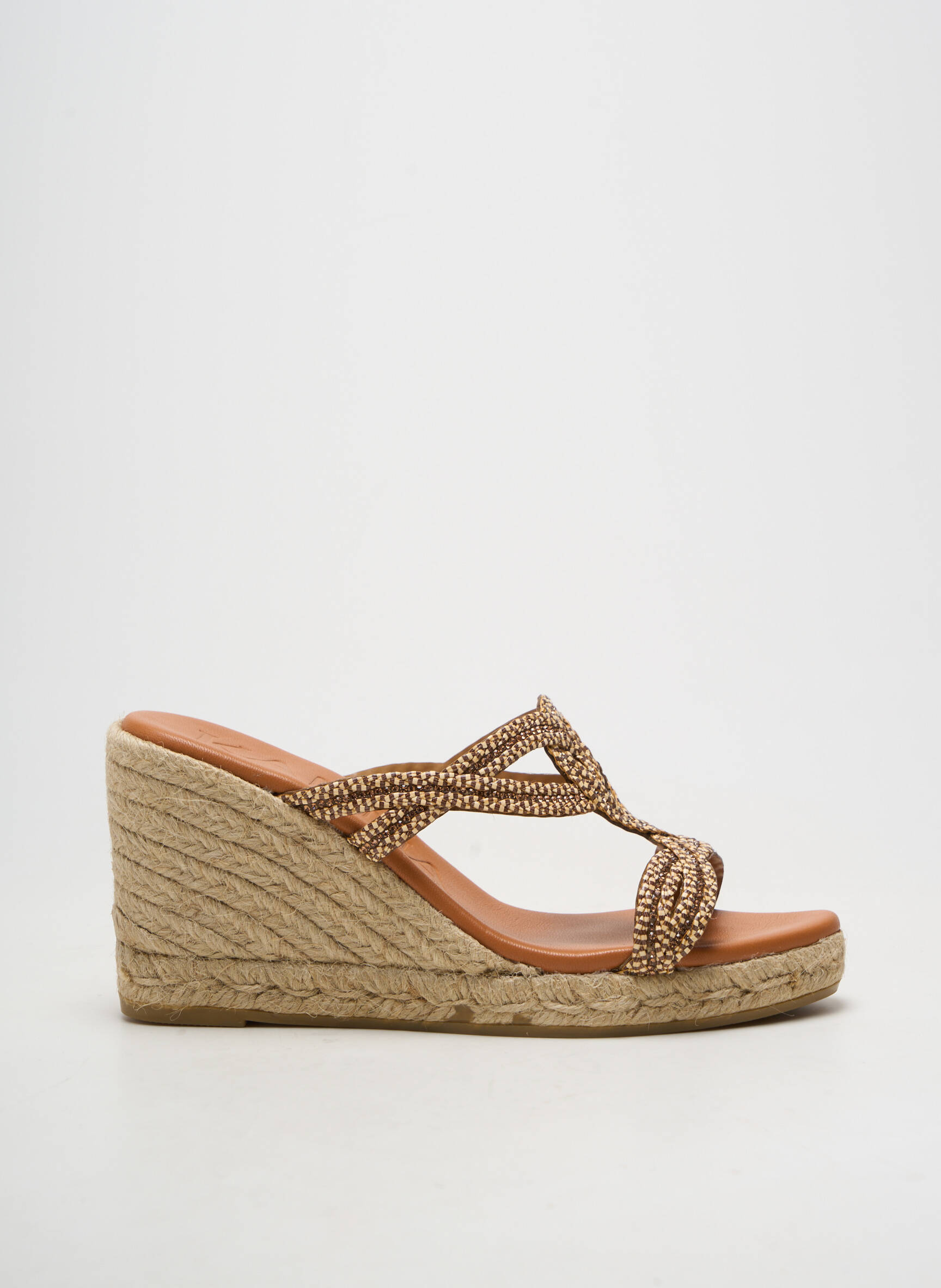 Espadrilės atvira pabaiga kulnas nuo 7 iki 9 cm rudas KANNA moteris