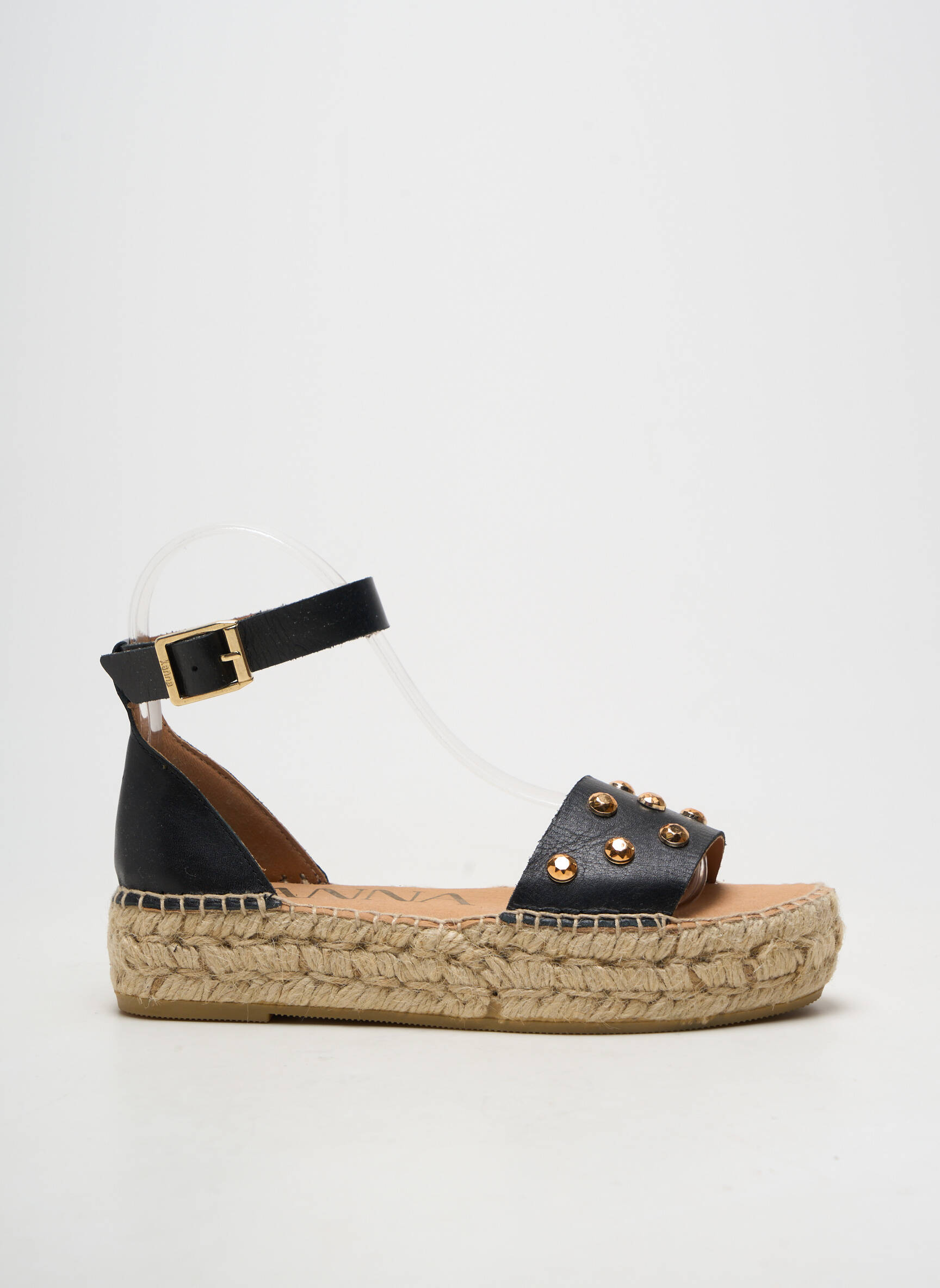 Espadrilės užsegimas kilpa(s) kulnas nuo 4 iki 6 cm juodas KANNA moteris