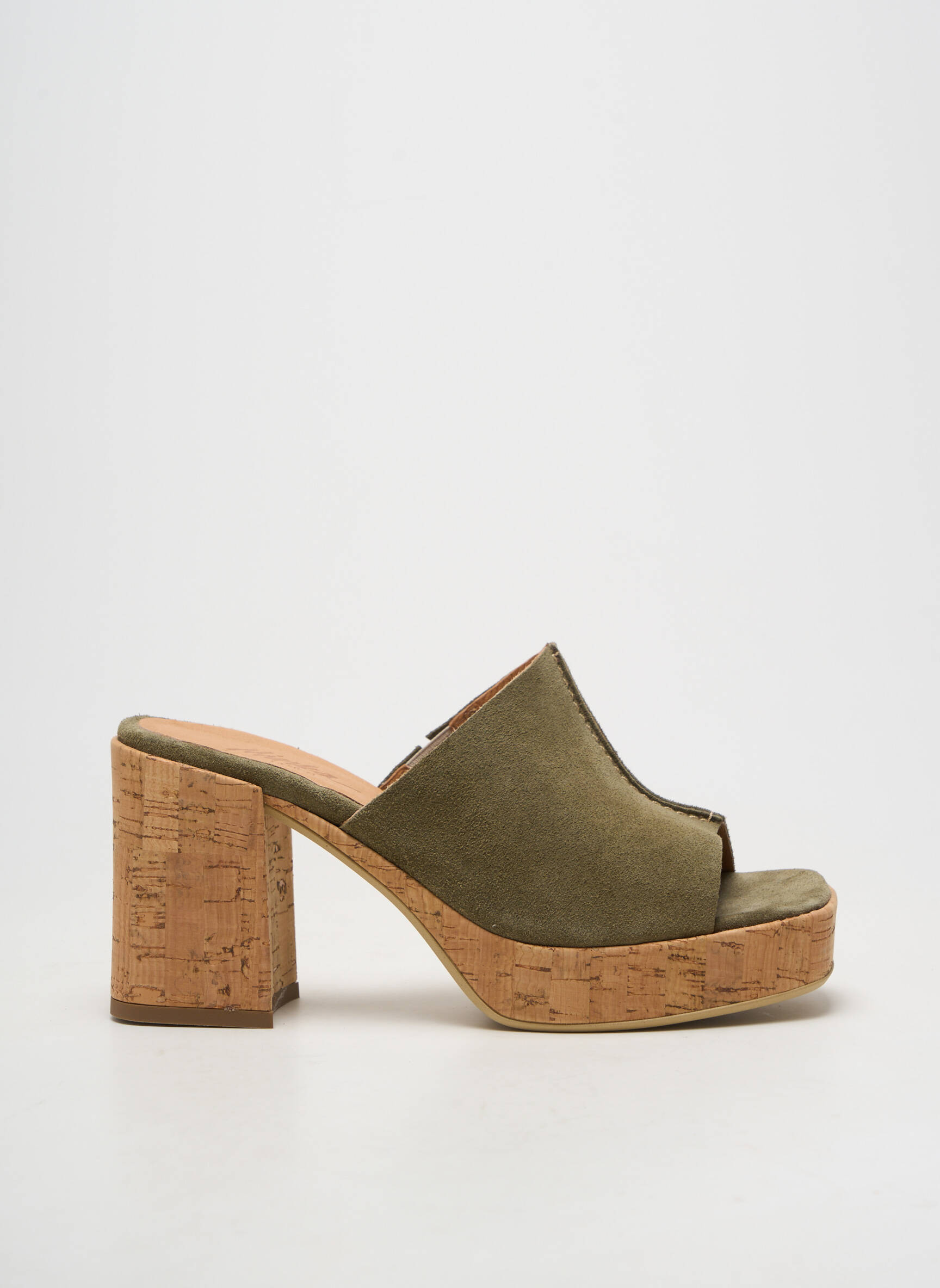 Mule/sabotai atvira pabaiga kulnas nuo 7 iki 9 cm žalias MINKA DESIGN moteris