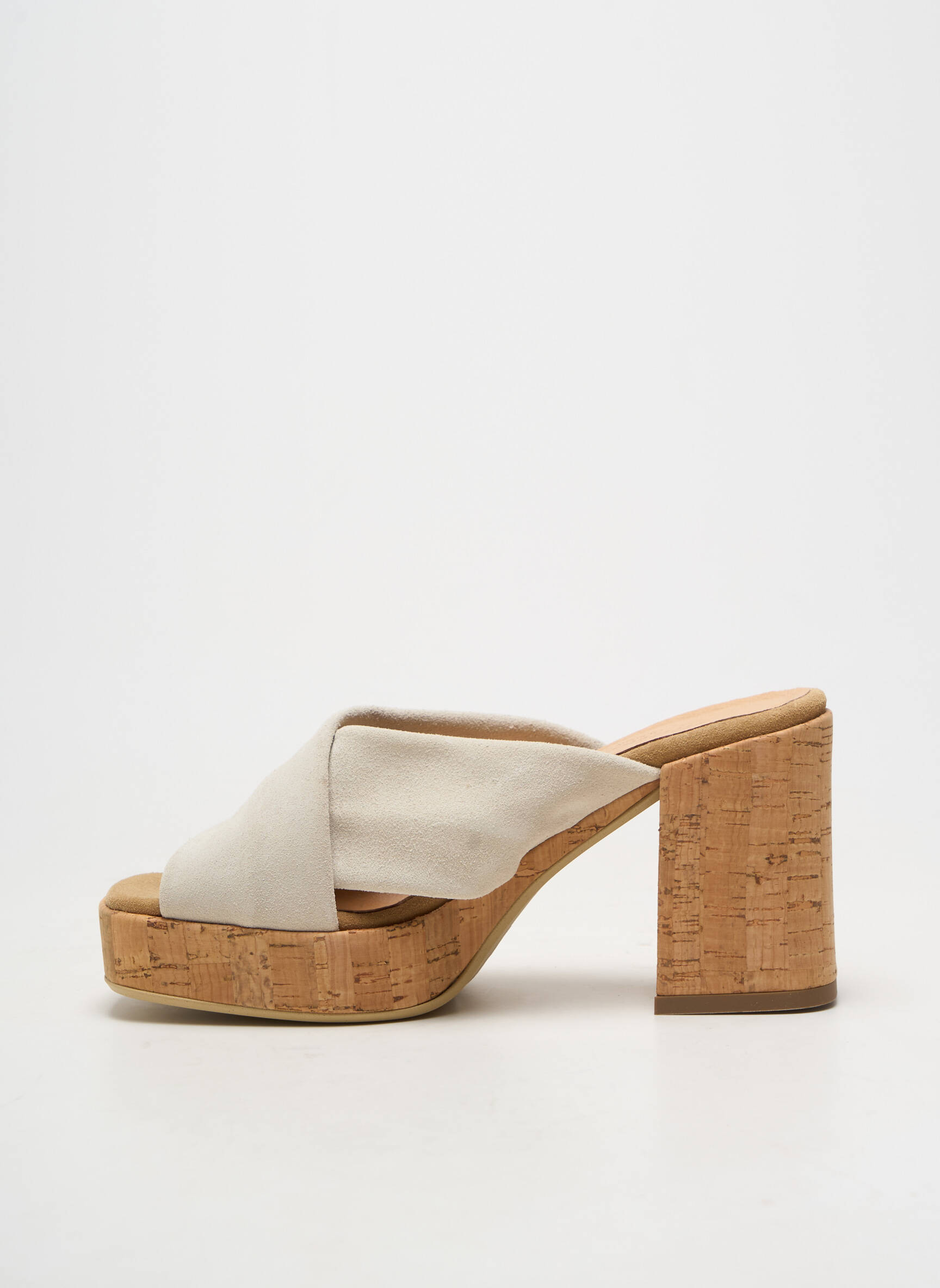 Mule/sabotai atvira pabaiga kulnas nuo 7 iki 9 cm pilka MINKA DESIGN moteris