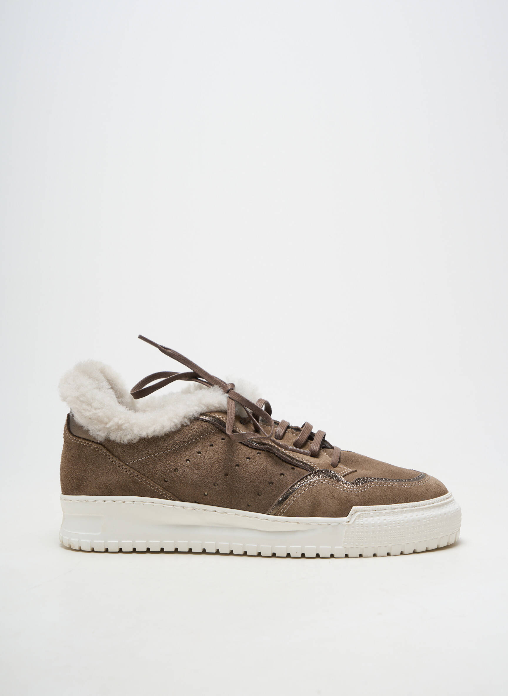 Bėgimo bateliai apvalus mygtukas plokščias kulnas iki 3 cm rudas HOOPER SHOES moteris