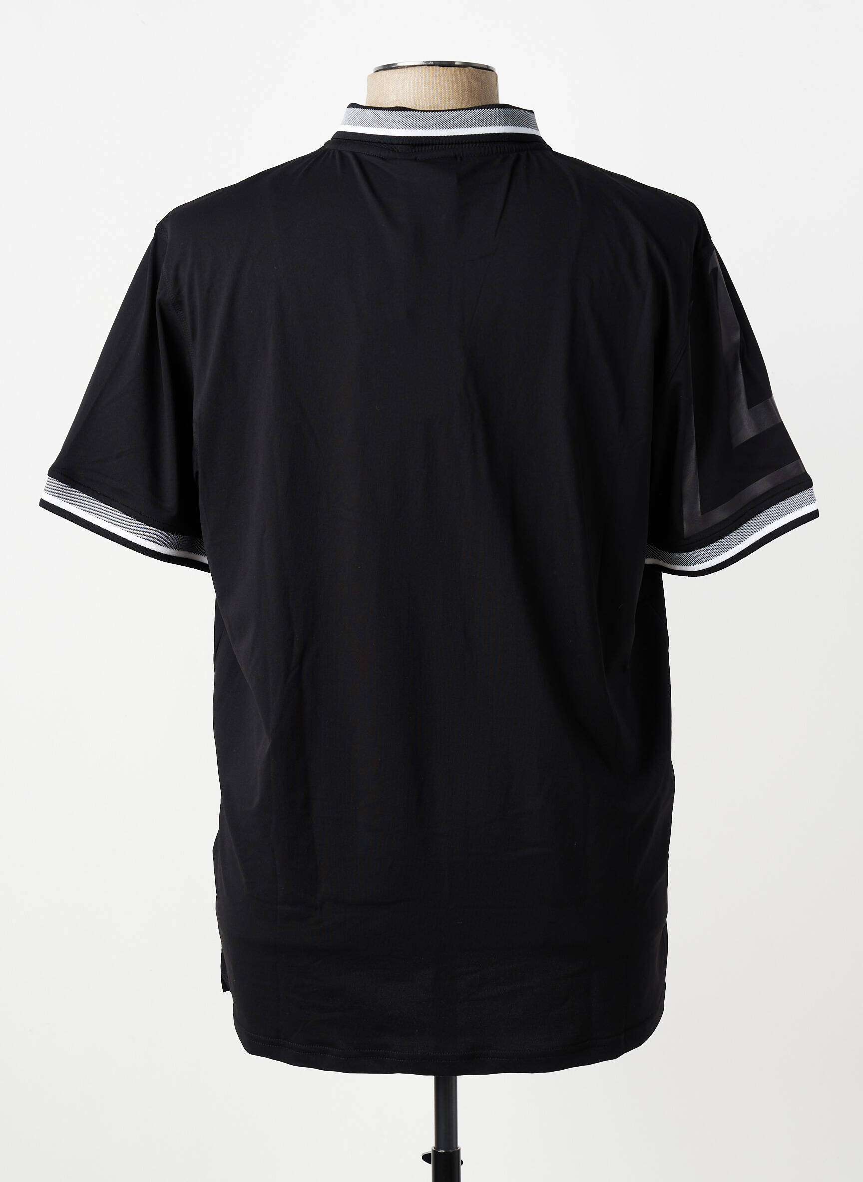Polo jersey audinys trumpas rankovės juodas LUHTA vyras