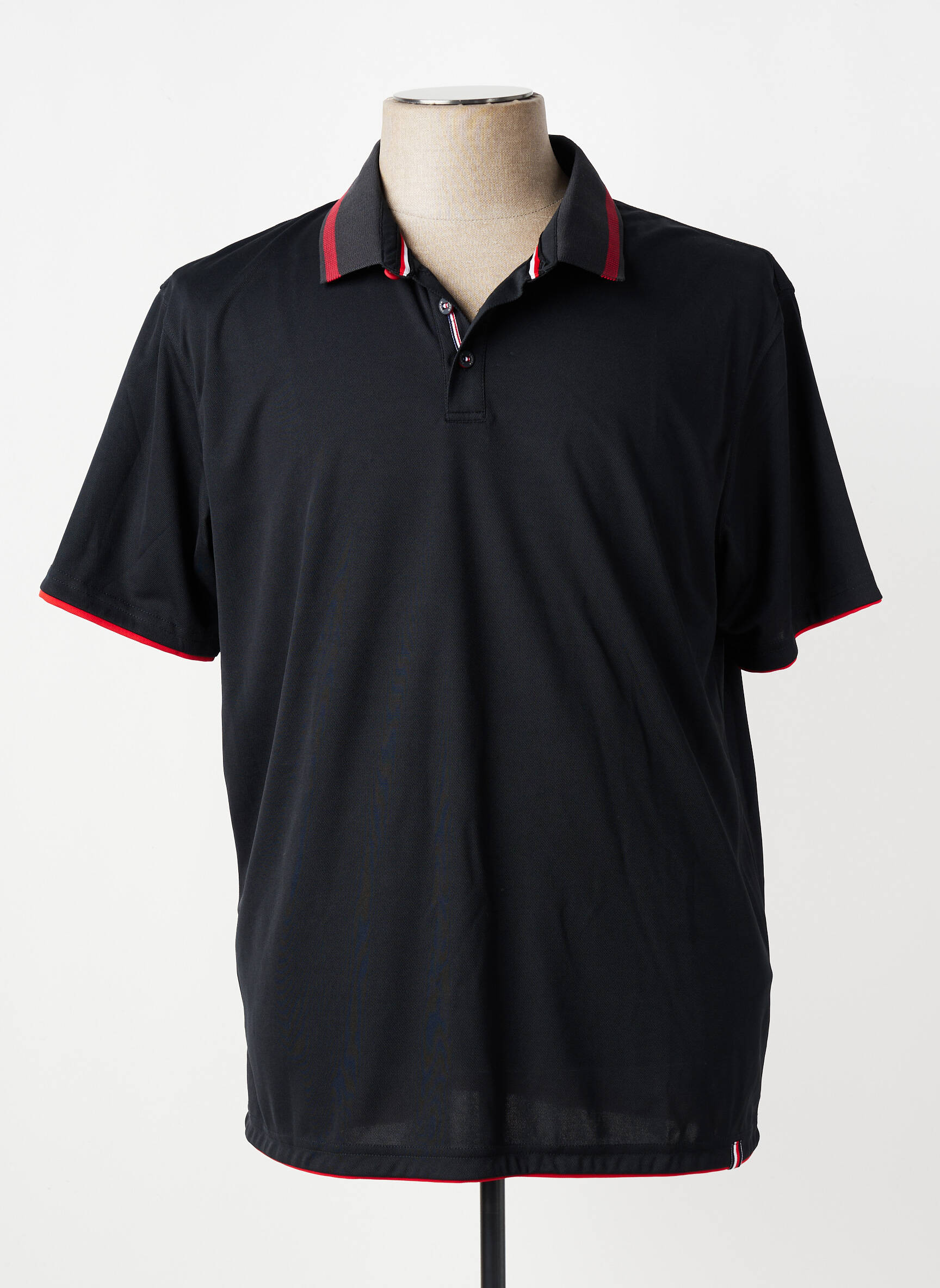 Polo jersey audinys trumpas rankovės juodas LUHTA vyras