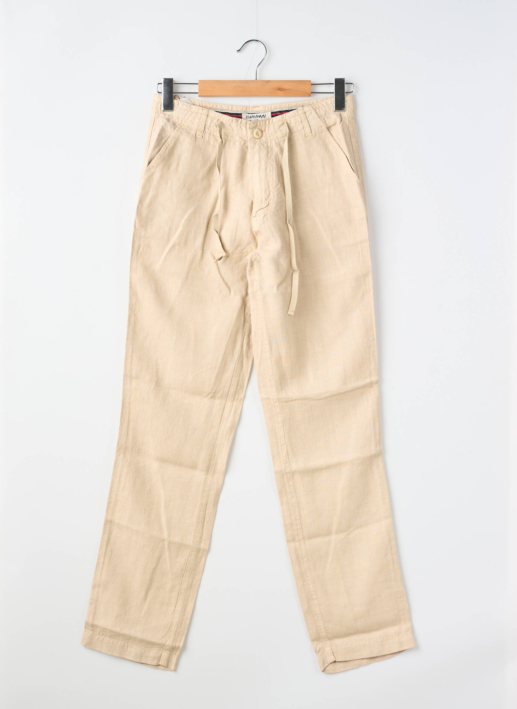 Lieknos kelnės popelinos audinys, kuris pasižymi lygiu ir tankiu paviršiumi. normala dydis bežinis EUROPANN vyras