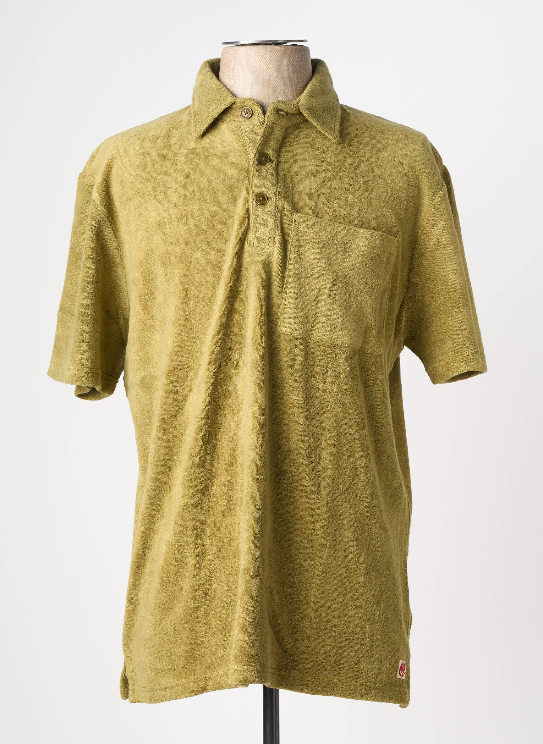 Polo jersey audinys trumpas rankovės žalias IRON AND RESIN vyras