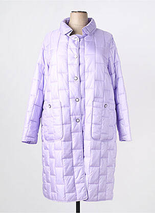 Pūkinė striukė ilgos rankovės be gobtuvų violetinis PREGIO COUTURE moteris