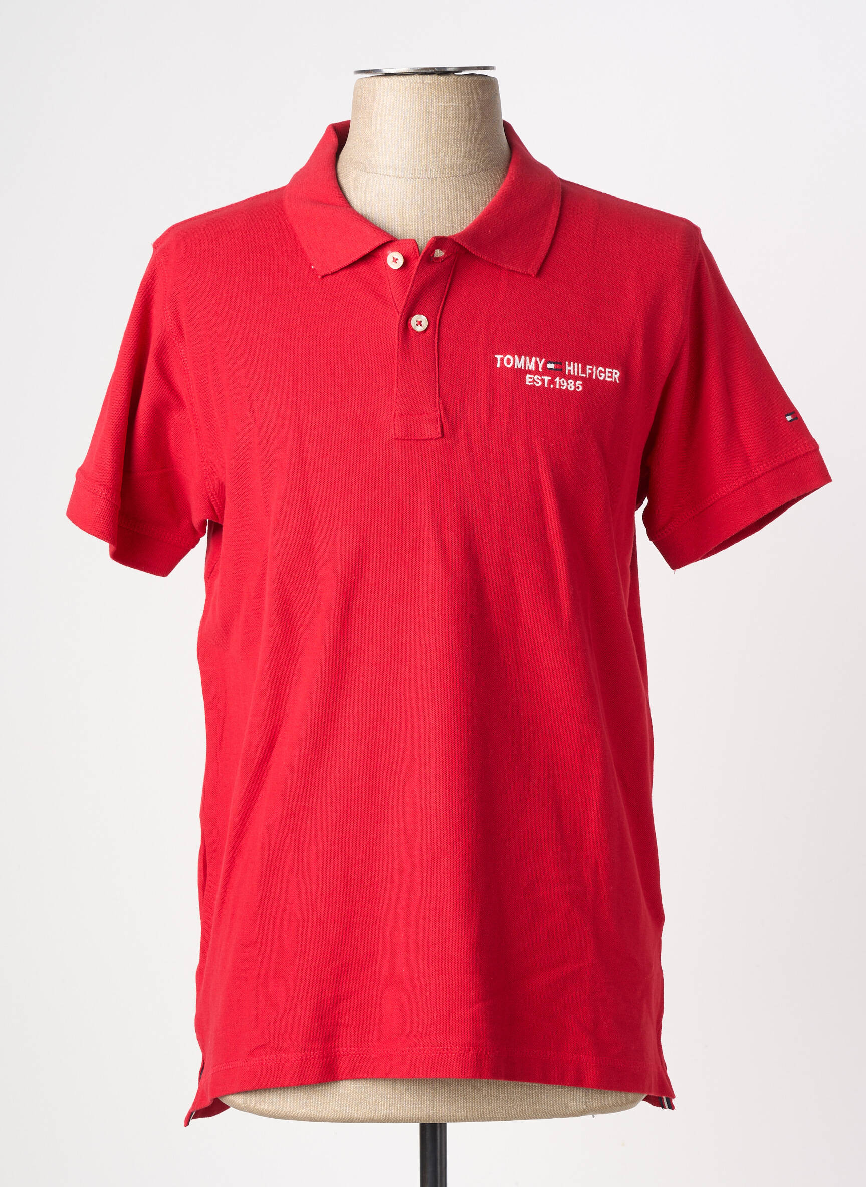Polo tamprumas trumpas rankovės raudona TOMMY HILFIGER vyras