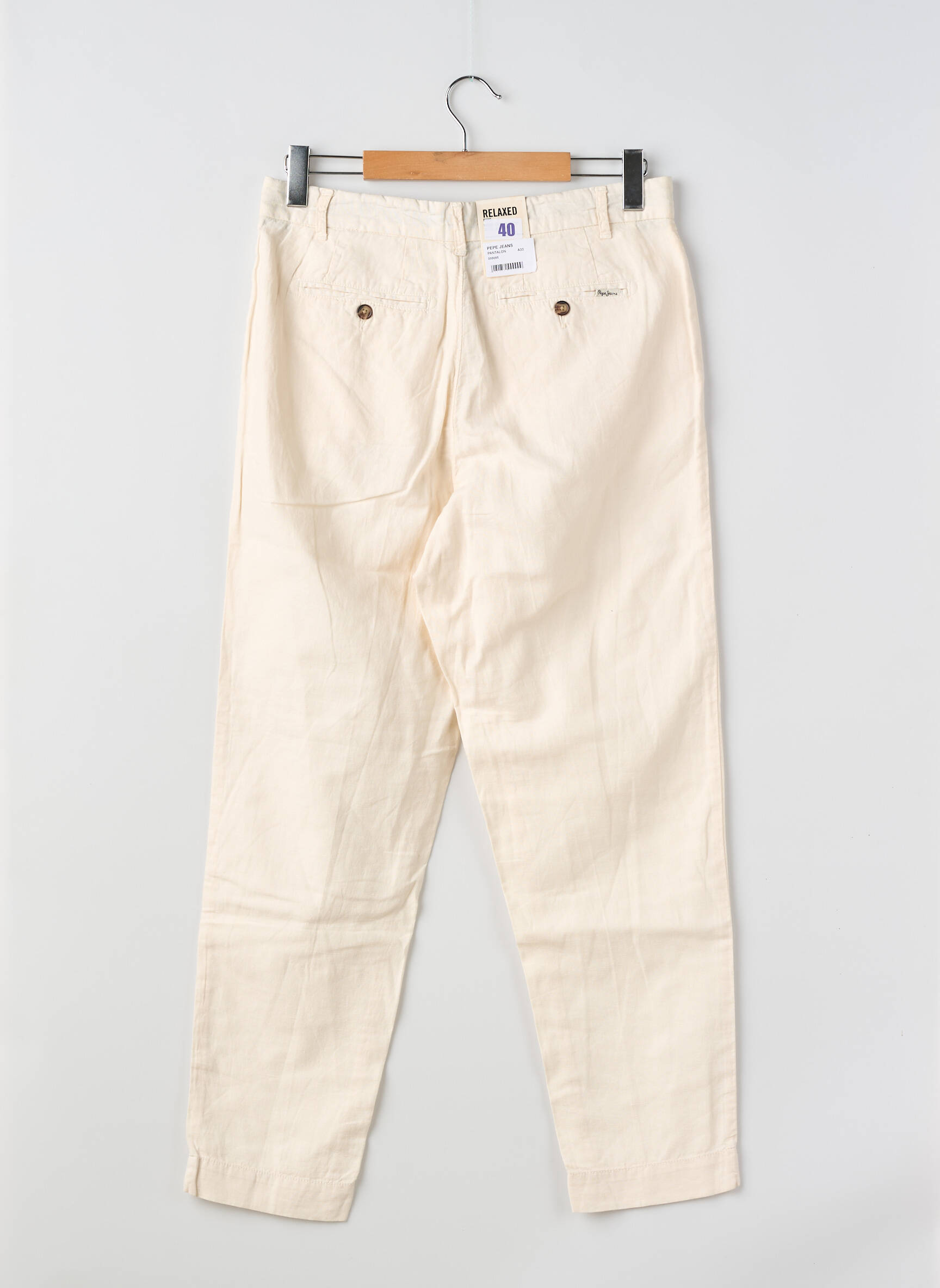 Chino kelnė popelinos audinys, kuris pasižymi lygiu ir tankiu paviršiumi. normala dydis bežinis PEPE JEANS vyras