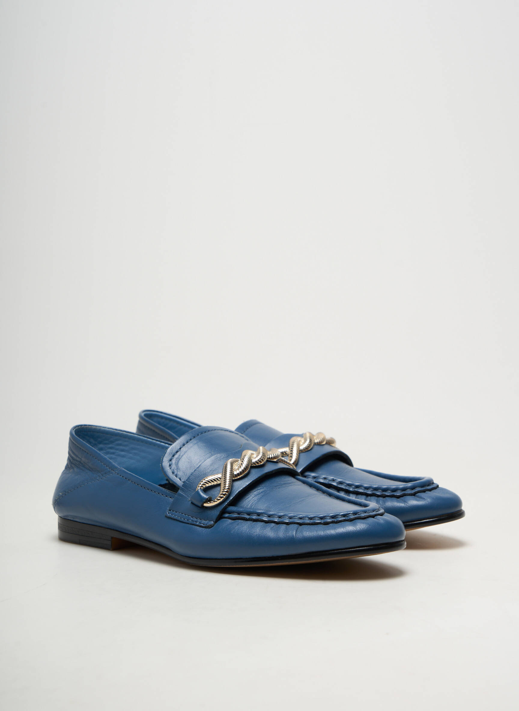 Mokasīnai lygus medžiaga plokščias kulnas iki 3 cm mėlyna TOMMY HILFIGER moteris