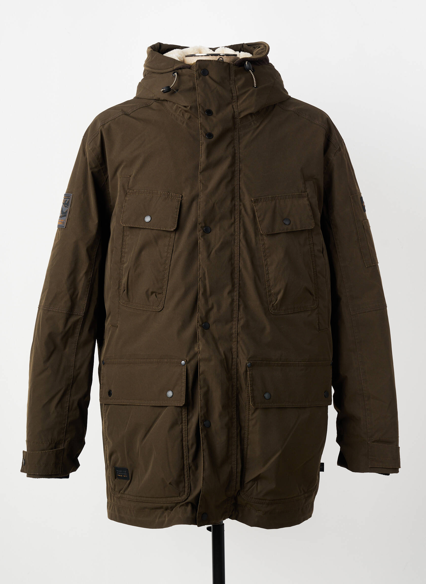 Parka bordo apdailos rankogaliai su gobtuvu žalias CAMEL ACTIVE vyras