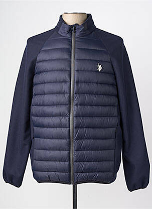 Pūkinė striukė kišenės be gobtuvų mėlyna U.S. POLO ASSN vyras