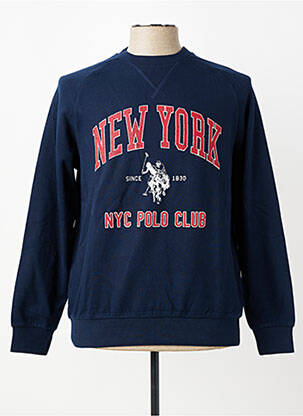 Mikroskopas floqué serigrafija ilgos rankovės mėlyna U.S. POLO ASSN vyras
